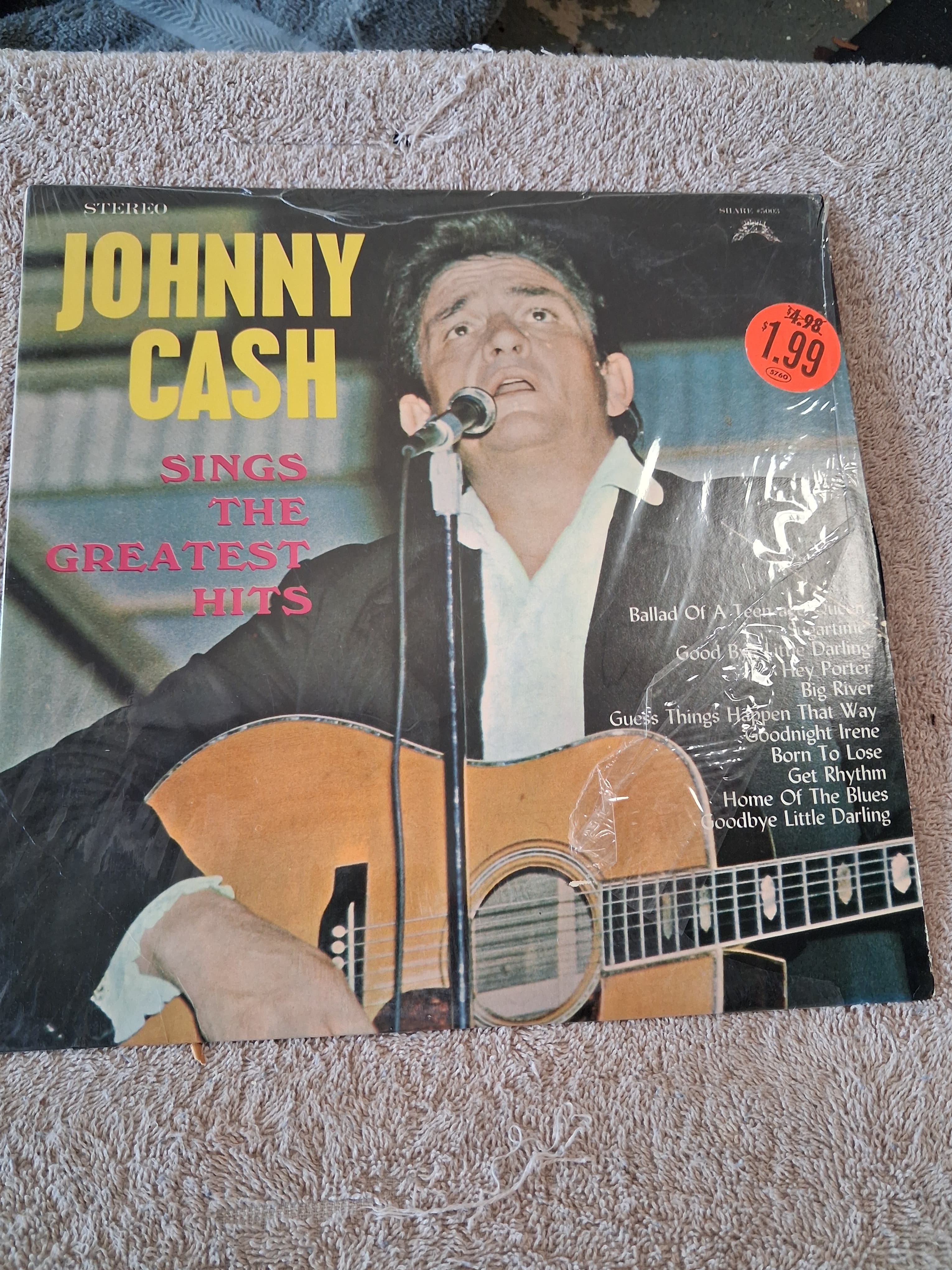 Johnny Cash - Johnny Cash Sings Greatest Hits Vinyl 33 Record