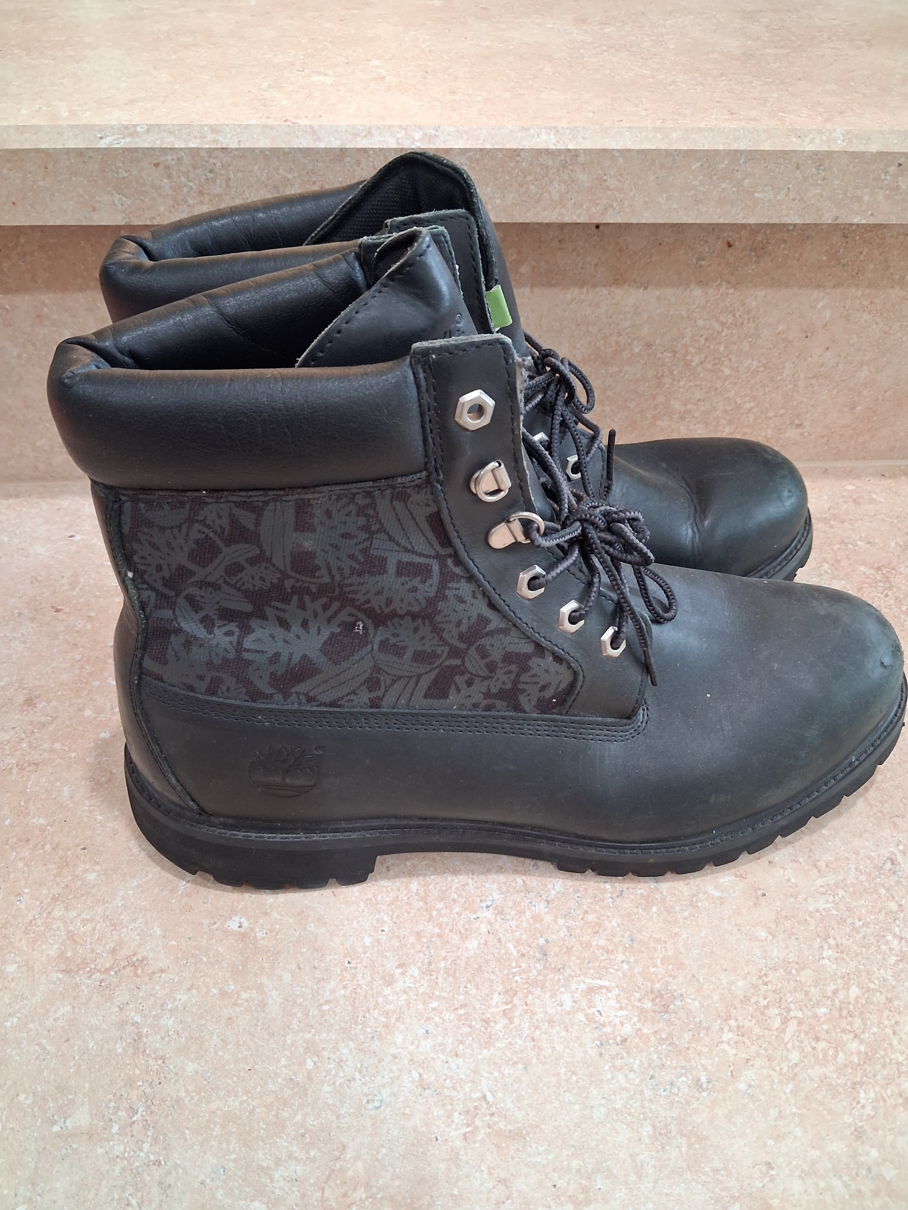Timberland Leather Boots Size 12 Black